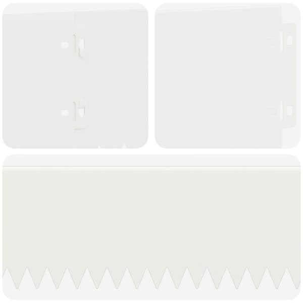 Kant för gräsmatta 10 pcs 103 x 15 cm Stål Vit