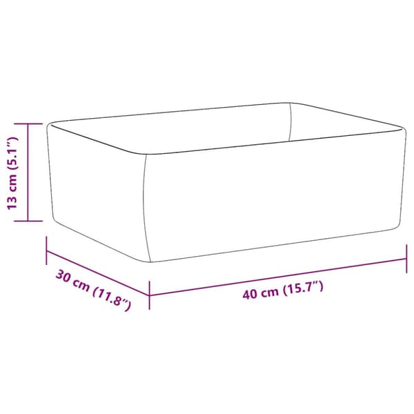 Handfat 40x30x13 cm keramik vit