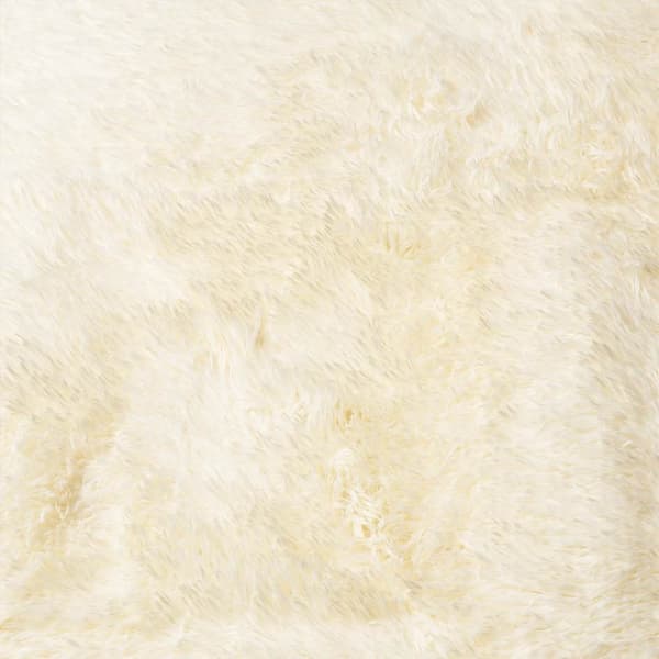 Ryamatta med lång lugg NAVARRA gräddvit 200x290 cm polyester