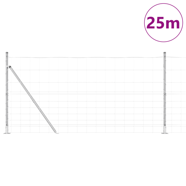 Stängselstolpe Galvaniserad 25 x 1,2 m Stål