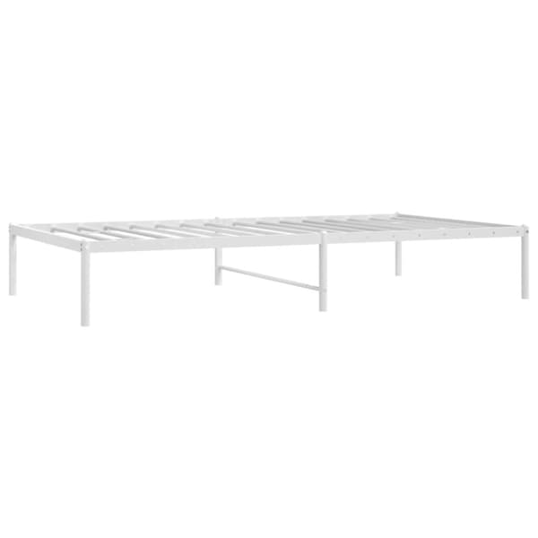 Sängram metall vit 100x190 cm