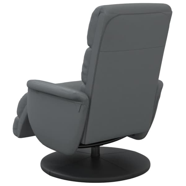 Reclinerfåtölj med fotstöd grå konstläder