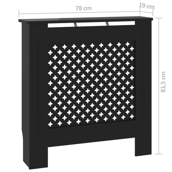 Elementskydd MDF svart 78 cm