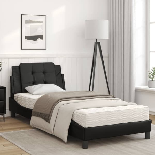 Bed Frame without Mattress "Zadar" Black 90x190 cm Velvet