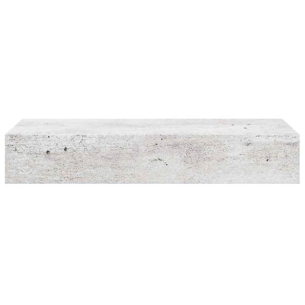 Väggmonterad låda betonggrå 60x23,5x10 cm MDF