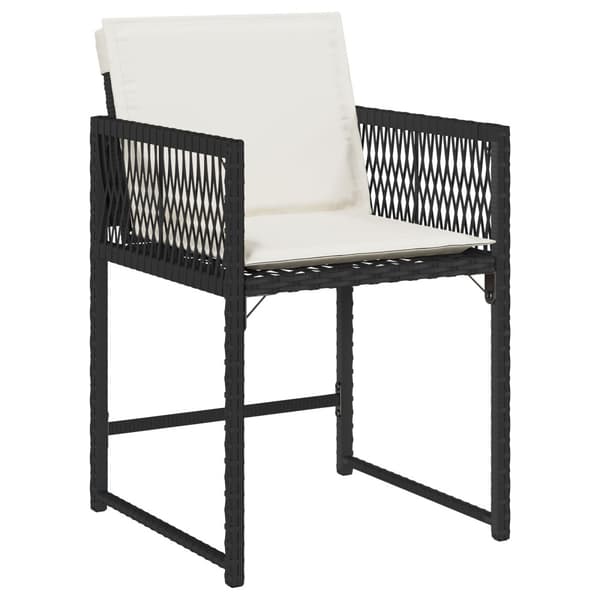 Trädgårdsmöbelset 5 pcs Svart konstrotting