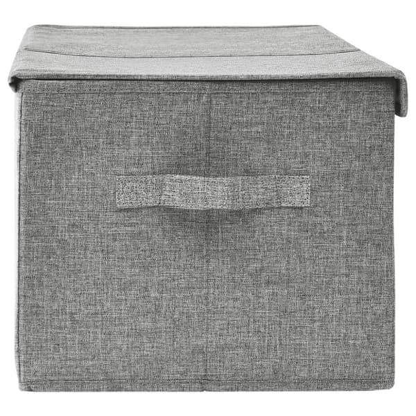 Förvaringslåda tyg 50x30x25 cm grå