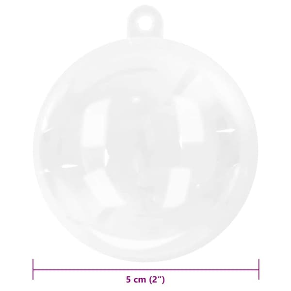 Julprydnad Set 200 pcs Transparent Ø 5 cm