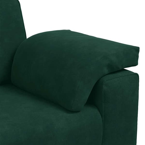 3-sitssoffa mörkgrön 220x77x82 cm sammet