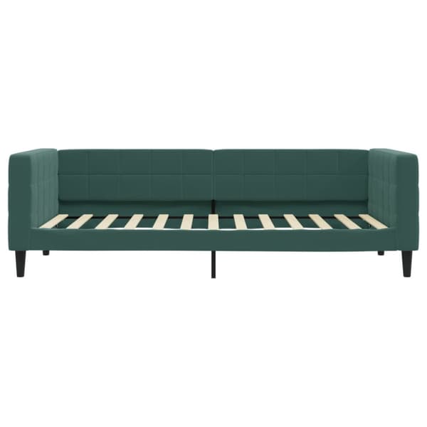 Dagbädd utdragbar mörkgrön 100x200 cm sammet