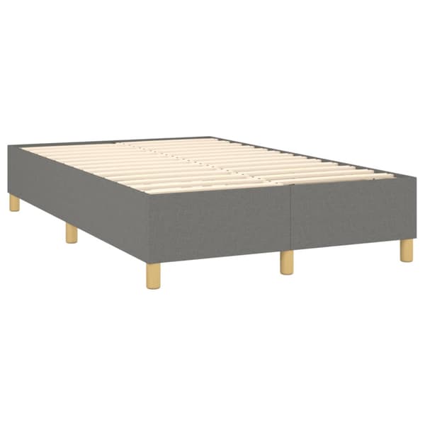 Ramsäng med madrass mörkgrå 120x200 cm tyg
