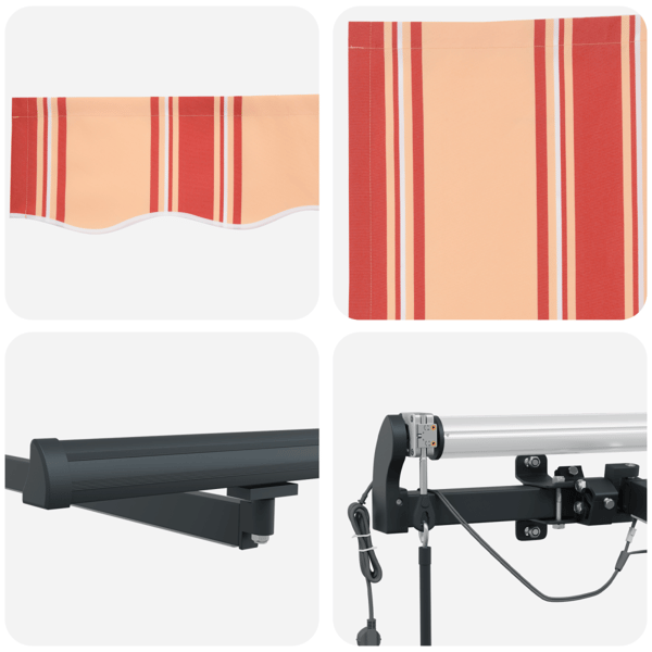 Markis tyg Gul och Orange 450 × 350 cm Polyester