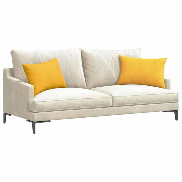 Sofakuddar 2 pcs Ljusgul 60 x 40 cm Kordread tyg
