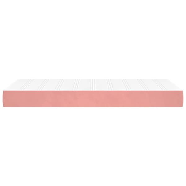 Pocketresårmadrass medium rosa 80x220x20 cm sammet