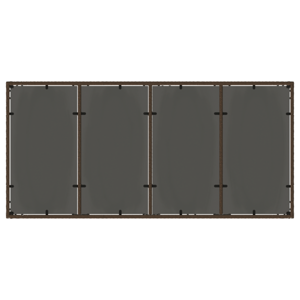 Trädgårdsmöbelset 7 pcs Brun konstrotting
