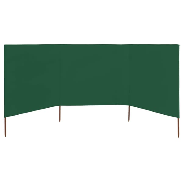 Vindskydd 3 paneler tyg 400x120 cm grön