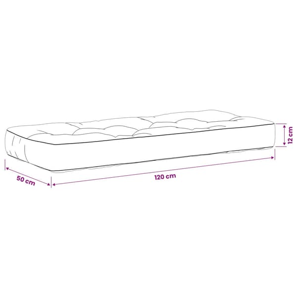 Pallkudd VIANEN 100% Polyester Vit 120 x 50 x 12 cm