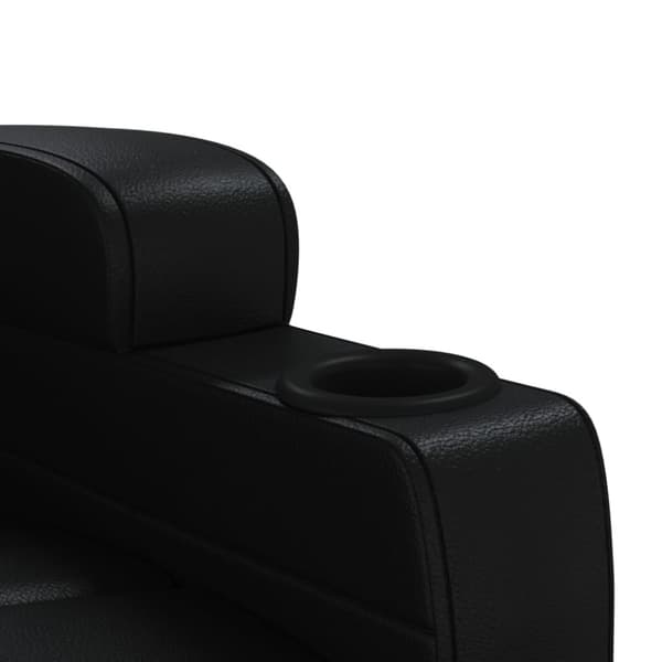 Massagefåtölj svart konstläder