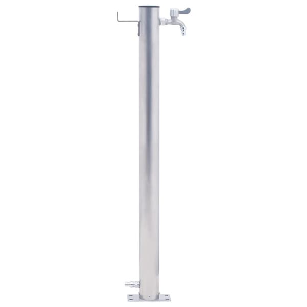 Vattenpost 60 cm rostfritt stål rund