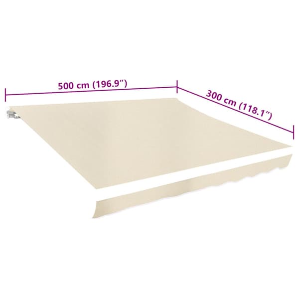 Markisduk gräddvit 5x3 m
