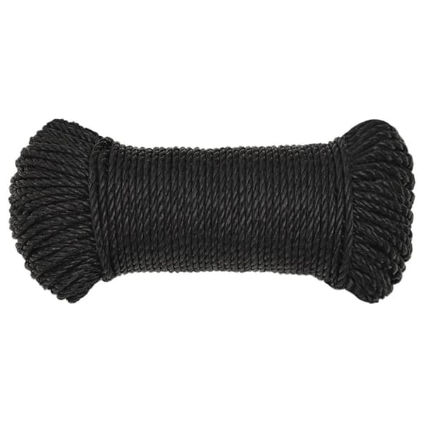 Rep svart 8 mm 50 m polypropylen