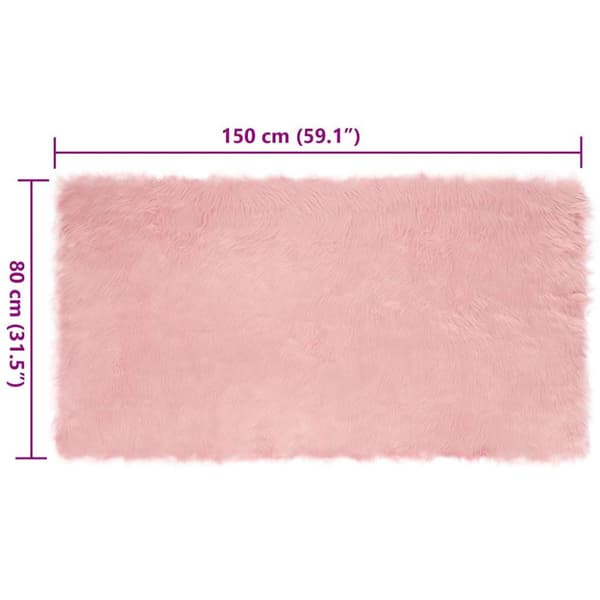 Fuskfäll matta TAFALLA Rosa 80 x 150 cm Polyester
