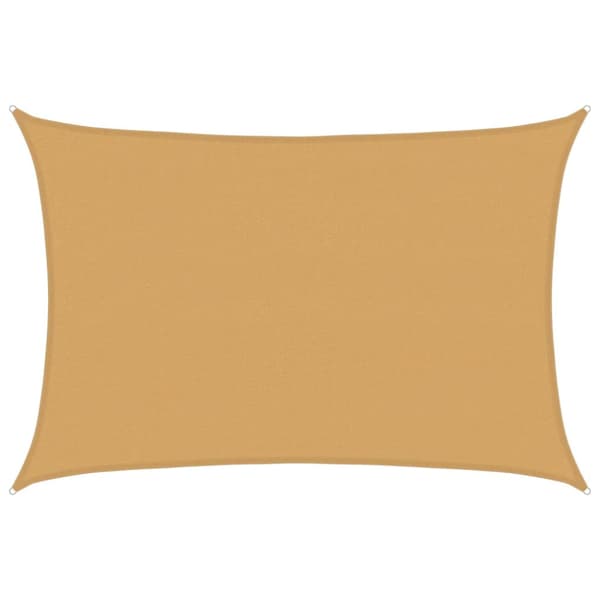 Solsegel 160 g/m² rektangulär sand 4x5 m HDPE