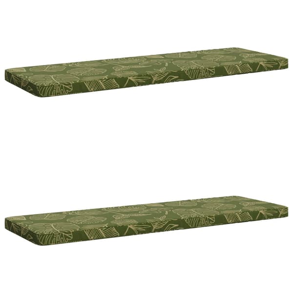 2-delade Bänk Kuddar VUGHT 2 st 100% Polyester Bladdesign