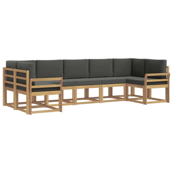 Utomhussoffset med kudde 7 pcs Vit och antracit