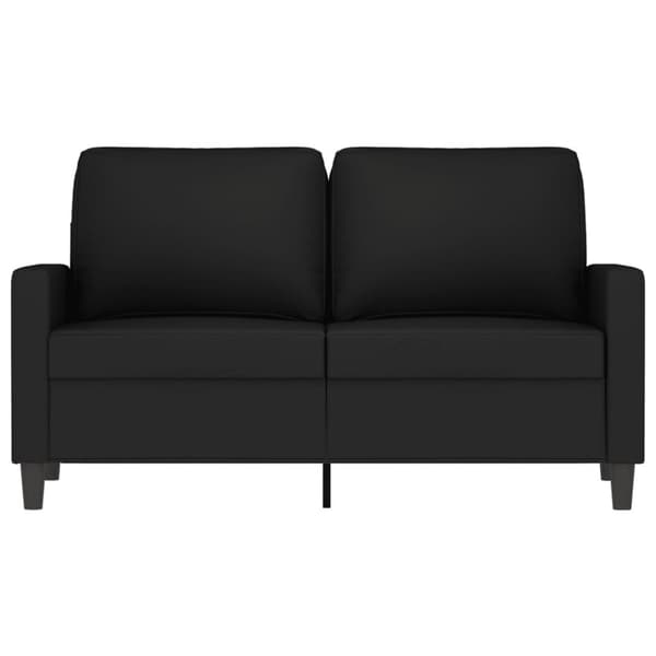2-sitssoffa ljusgrå Svart 120 cm sammet
