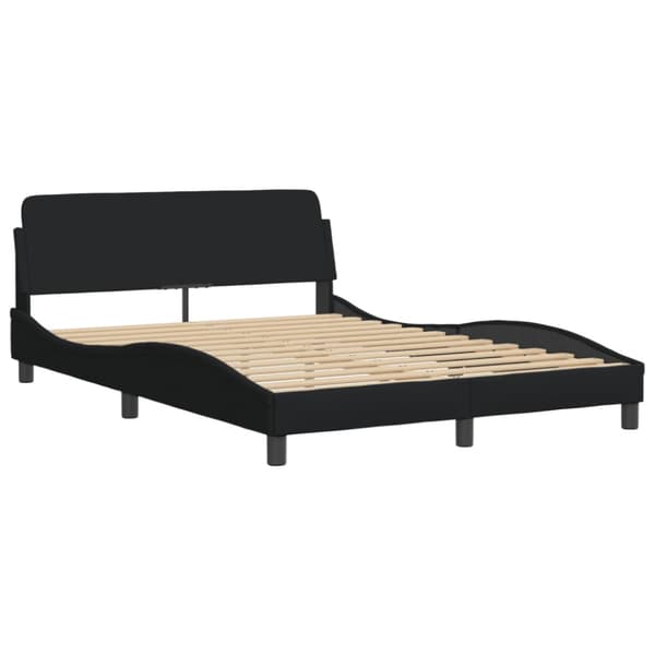 Bed Frame "Dover" Black 140x190 cm Fabric