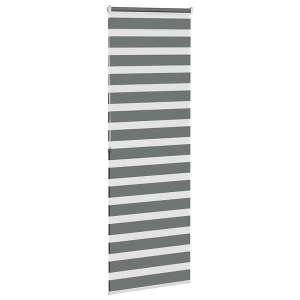 Rullgardin zebra mörkgrå 80x200 cm tyg bredd 75,9 cm polyester