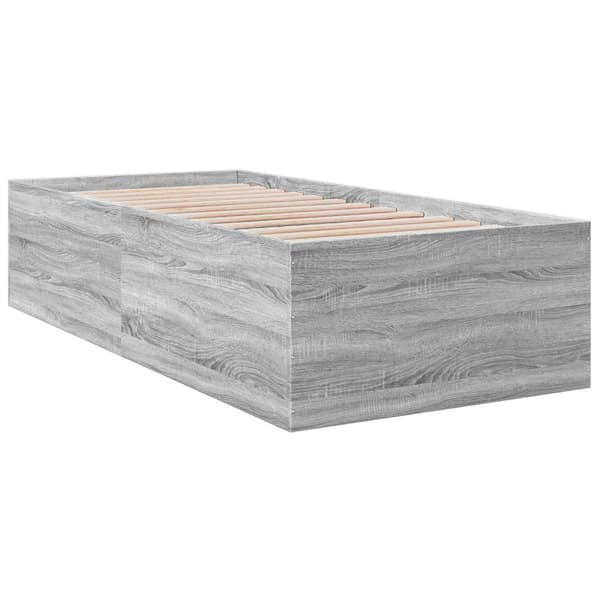 Golvsängsram Grå Sonoma 80 x 200 cm Konstruerat trä