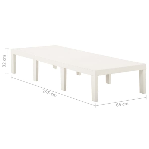 Solsäng plast vit