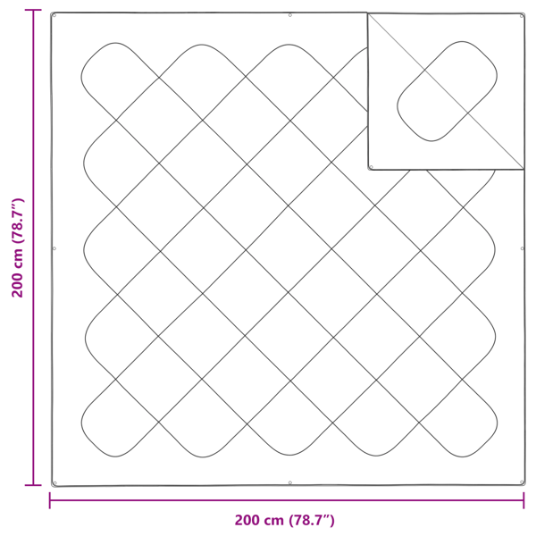 2-i-1 Duntäcke Vit 201 x 201 x 9 cm Polyester