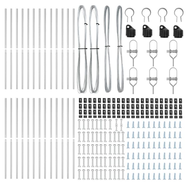 Stängselstolpe 26 pcs Grå 3,2 x 3,2 x 150 cm
