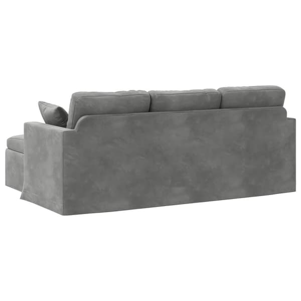 Soffa Mörkgrå 198 x 134 x 80 cm Sammet