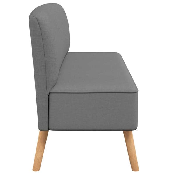 Soffa 117x55,5x77 cm tyg ljusgrå