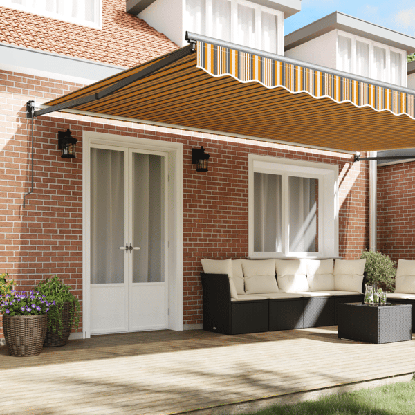 Utfällbar markis Flerfärgsdesign 500 × 300 cm
