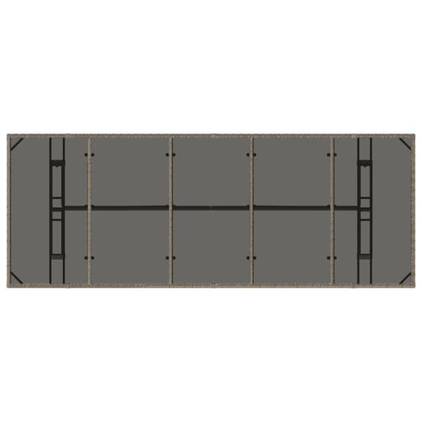 Trädgårdsmöbelset 9 pcs Grå konstrotting