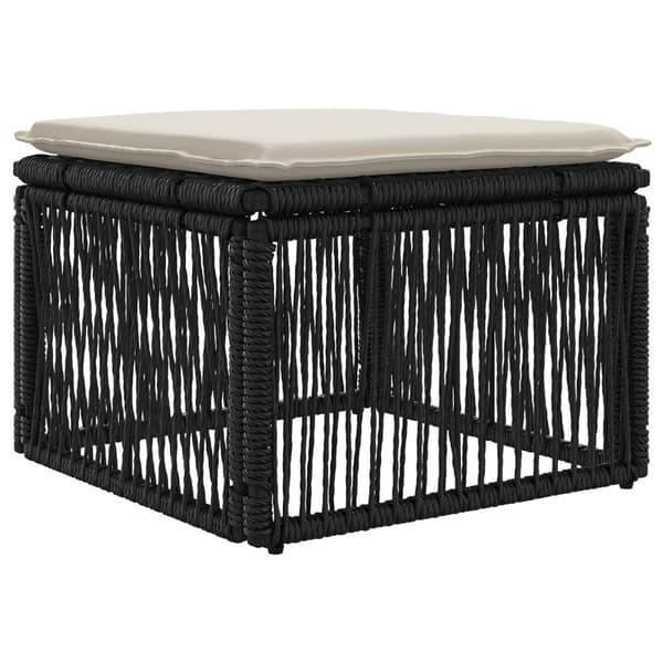 Trädgårdsoffset 8 pcs Svart konstrotting