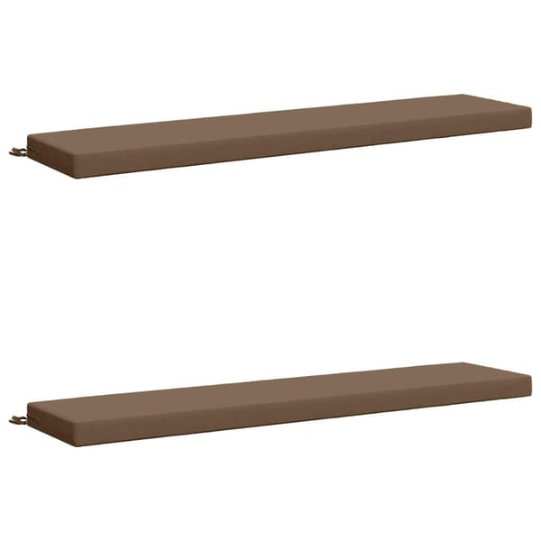 2-delade Bänk Kuddar SOEST 2 st 100% Polyester Taupe