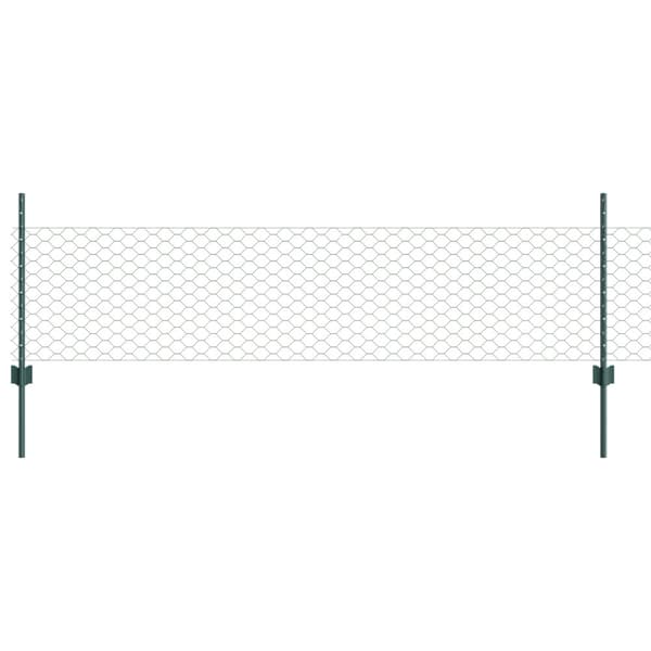 Stängsel med stolpe Grön
