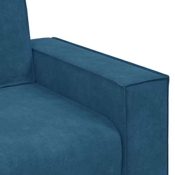 2-sitssoffa blå 180x78x84 cm sammet