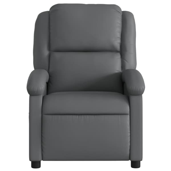Massagefåtölj grå konstläder