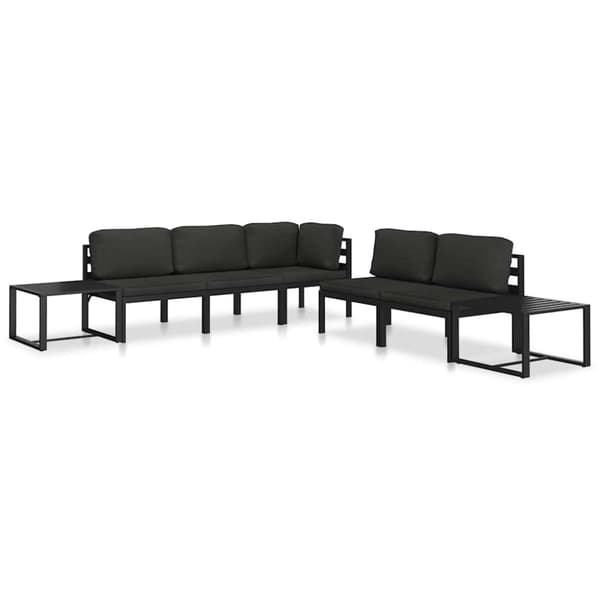 Hörnsits till modulsoffa 1 st med dynor aluminium antracit