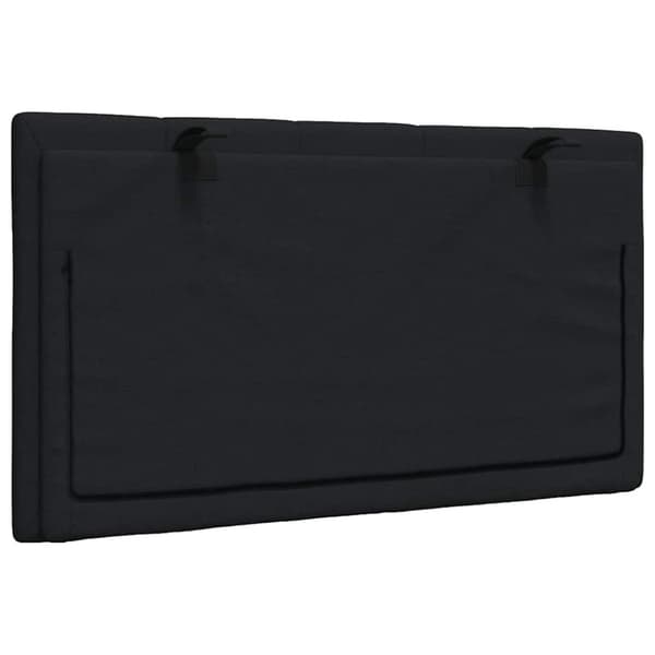 Headboard Cushion "Hanko" Black 90 cm Fabric