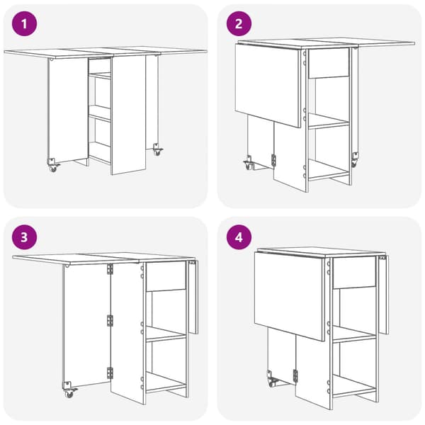Matbord 115 x 70 x 75 cm Konstruerat trä Vit Rektangulär