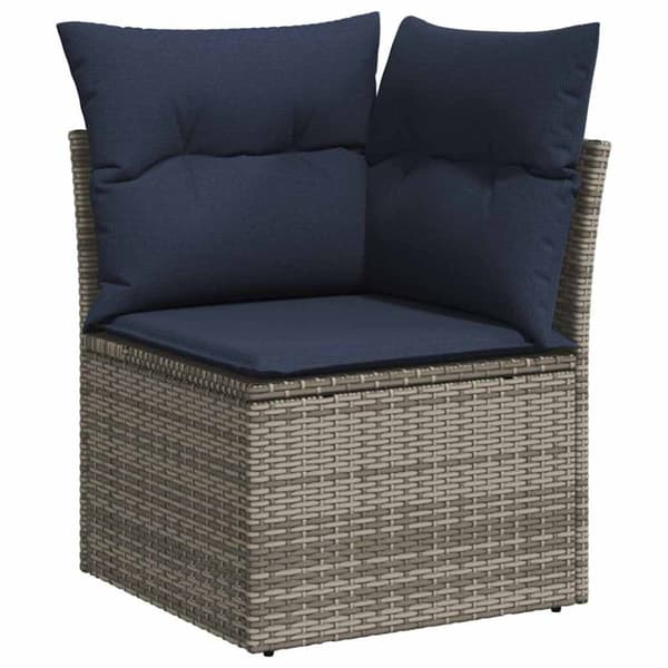 Soffset 6 st Grå [Syntetisk]: Poly Rattan