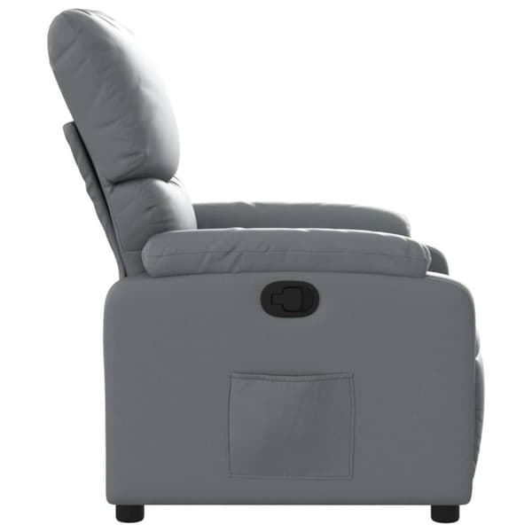 Reclinerfåtölj grå konstläder